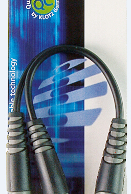 德国 KLOTZ 一分二转接线录音室线调音台6.35转双莲花母 2节