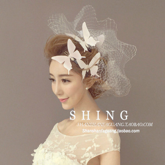 韓式手工新娘剪紙白蝴蝶頭飾拍照婚紗影樓造型發飾頭花黑白雙色在類目 飾品/流行首飾/時尚飾品新, 髮飾中 - 來自Buy2taobao.com提供專業的淘寶代購服務