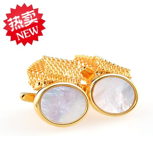 包邮法式袖扣男士时尚贝壳婚礼