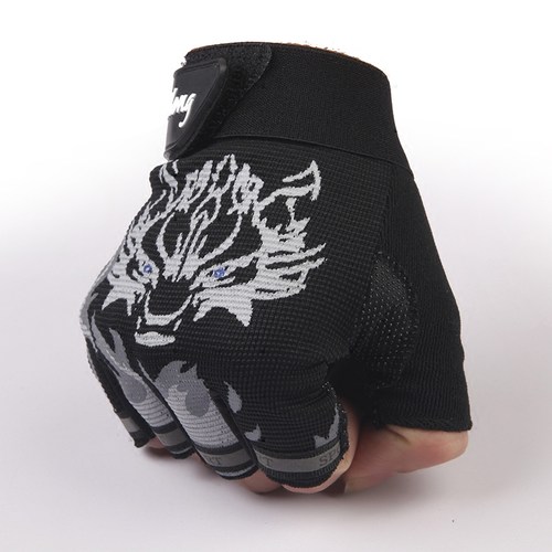 防滑狼头半指男女户外透气防滑薄