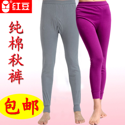 秋冬款男士秋裤红豆女棉毛纯棉