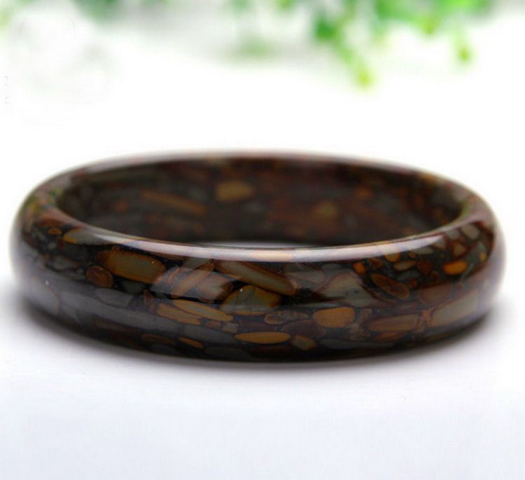 玉手镯 天然女娲石手镯 女娲石保健手镯按摩疏经通络五彩石镯子