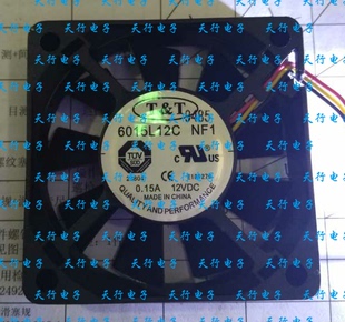 NF1 12V 0.15A 原装 6015 6015L12C 6CM 3线静音散热风扇