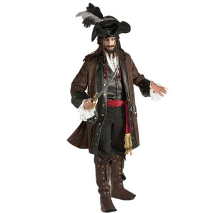 万圣节海盗杰克船长服装cosplay男海盗衣服加勒比海盗强盗演出服