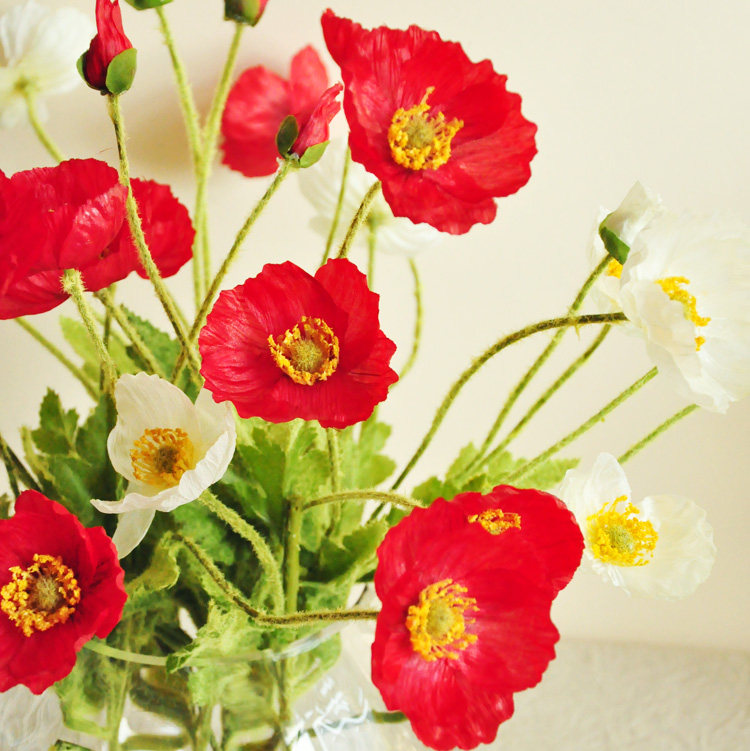 mema 满12枝包邮  仿真罂粟花 小虞美人 仿真花 f470