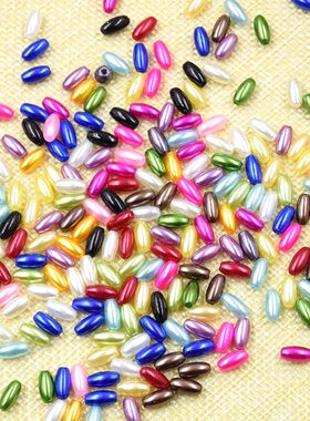 特价4×8MM米珠ABS仿珍珠直孔散珠塑料abs按斤DIY饰品配件直销