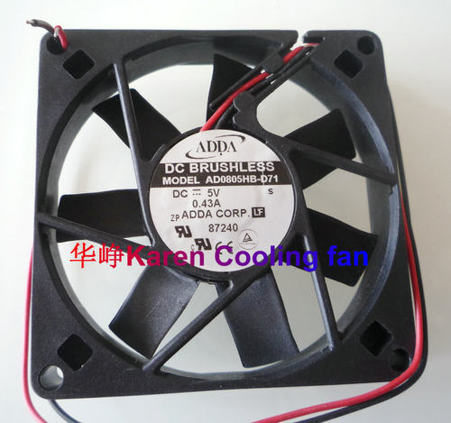 全新原装 ADDA AD0805HB-D71 8015 DC5V 0.43A 8cm 2线 风扇