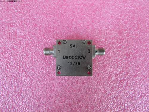 SMI进口 U900CICW  760-830MHz SMA RF 射频微波同轴隔离器 质量包好，包能用 可提供详细测试图 请放心购买 频率范围： 760-830MHz  插损:＜0.6dB 隔离度.:＞20dB SMA接头