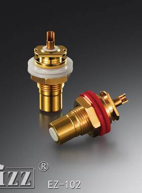 EIZZ EZ-102高品质RCA信号插座 精品端子 黄铜镀金
