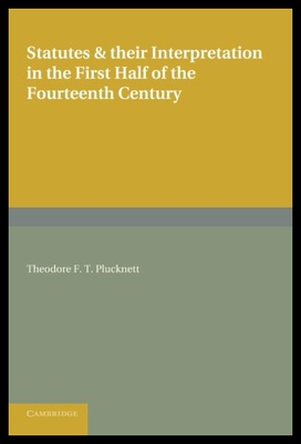 【预售】Statutes and their Interpretation in the First Ha