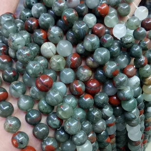 无优化天然非洲进口鸡血石散珠6-10mm半成品 DIY手工串珠配饰材料