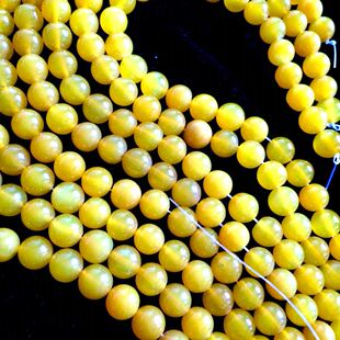 阜新天然黄玛瑙散珠补料隔珠星月菩提文玩配饰半宝石水晶饰品