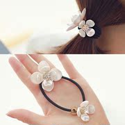 Colourful chequered headdress Korea hair accessories, romantic ring ropes made by the shell element Korea jewelry F0053