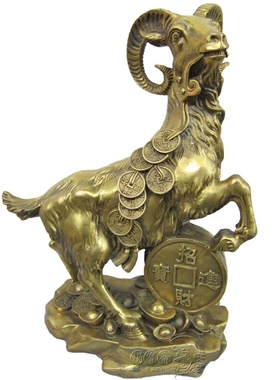 纯铜质吉祥大铜羊山羊招财进宝