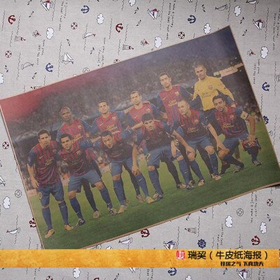 巴塞罗那队全家福 海报 巴萨队 FC Barcelona 欧洲足球明星 海报