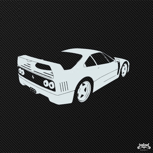 汽车车贴个性 创意可爱搞笑卡通贴纸遮划痕摩托车贴纸f40跑车