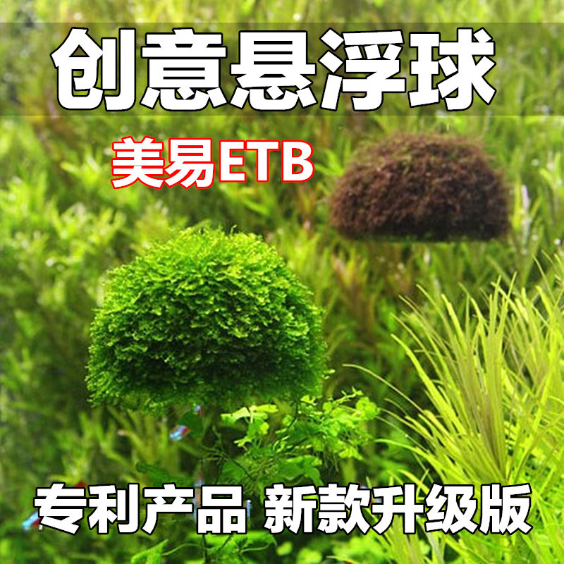 美易悬浮球ETB莫斯球阿凡达景虾缸水族箱鱼缸水草造景素材