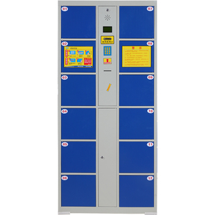 12门电子存包柜 超市寄存柜 储物柜 条码型电子存包柜