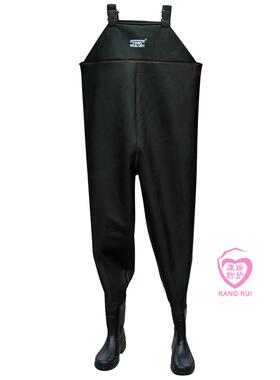 金子湖浩特涉水服连体下水裤防水服水叉皮衩捕鱼钓鱼裤雨靴鞋908A