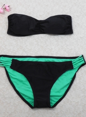 特价 外贸原单 A704 性感抹胸款 黑色比基尼 泳衣 单上衣