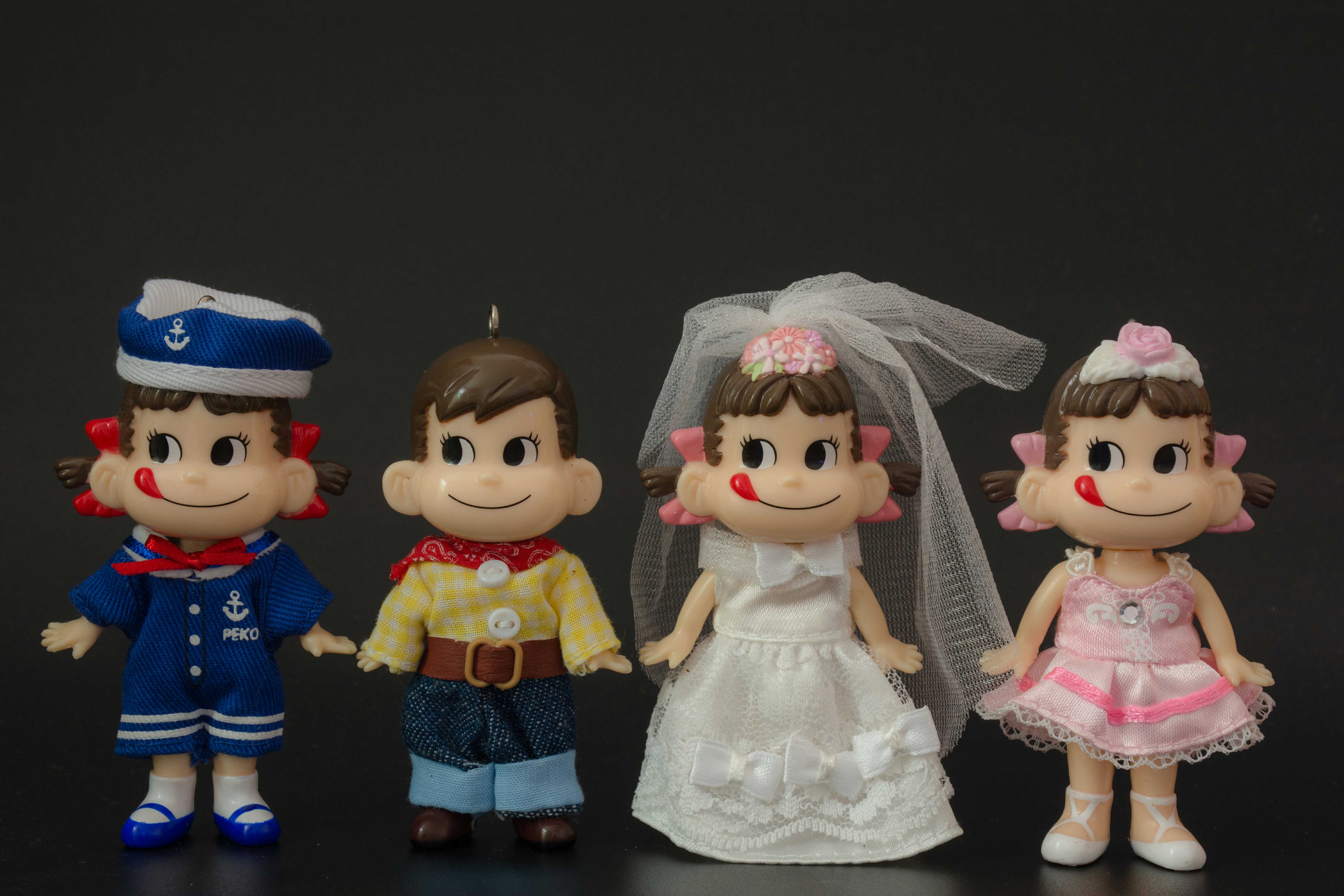 不二家牛奶妹公仔 peko牛奶妹 可爱牛奶妹公仔 七款一套 3个包邮