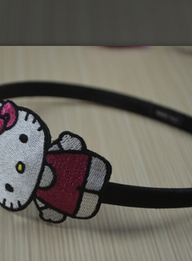 CB4sanrio/三丽鸥 holle kitty可爱刺绣发箍 软发箍熟胶材质
