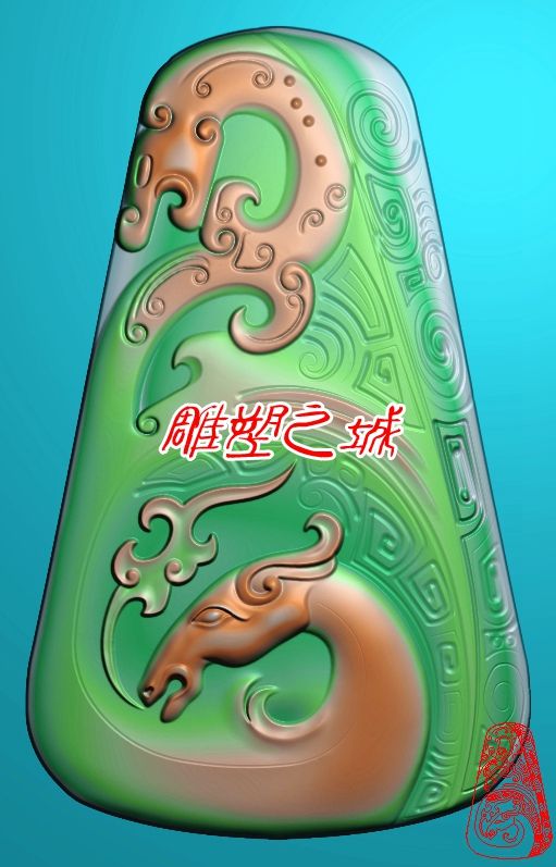 精雕图 灰度图 浮雕图 电脑雕刻图 仿古兽15