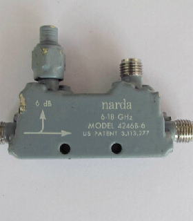 4246B-6 Narda 6-18GHz 6dB SMA 射频微波同轴宽带定向耦合器