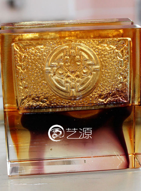 琉璃摆件送客户朋友礼物名片夹