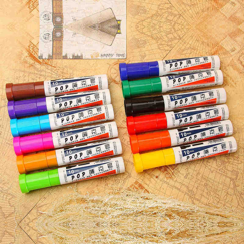 宝克pop笔10mm马克笔 广告笔麦克笔 手绘笔广告设计用笔