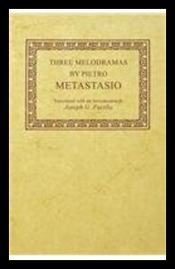 【预售】Three Melodramas by Pietro Metastasio