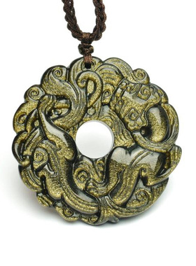 天然貔貅平安扣项链吊坠