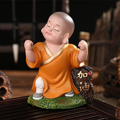 新中式客厅家居装饰品办公桌面小摆件励志创意小和尚书房禅意摆设