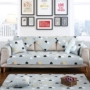 Cotton sofa đệm tươi và bẩn bẩn Bắc Âu cotton kết hợp da sofa gỗ bọc thảm mùa - Ghế đệm / đệm Sofa đệm ghế văn phòng