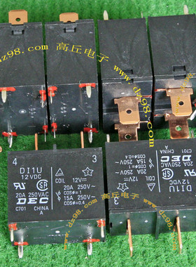 DEC DI1U 12VDC 20A 250V 空调继电器 热水器继电器