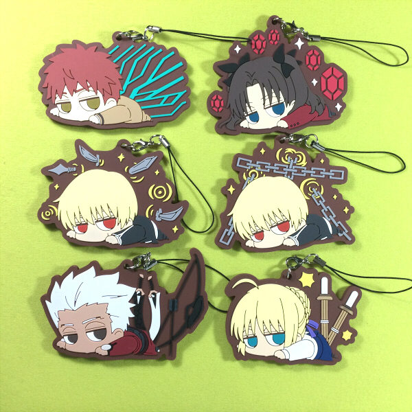 绮丽屋日本动漫周边日单散货fate系列saber红a橡胶挂件满百包邮