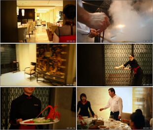 酒店宴会餐饮礼仪服务聚餐吃饭小高清实拍视频素材