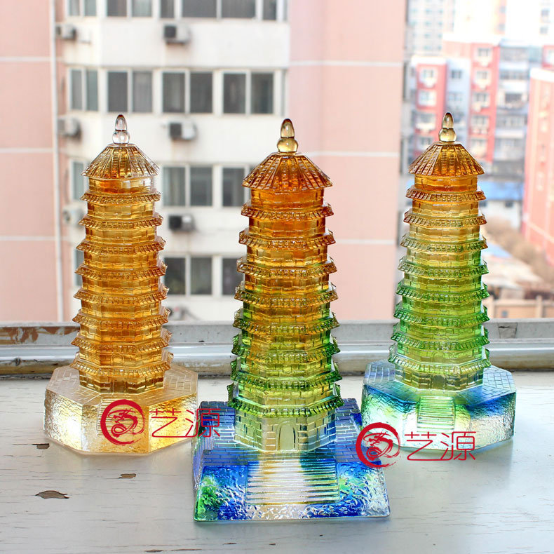 琉璃家居摆件文昌塔时尚创意家居书桌装饰品礼品礼物个性定制刻字