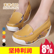 East Timor square platform shoes woman autumn 2015 platform lazy shoes wedges shoes casual shoes women shake shoes NV