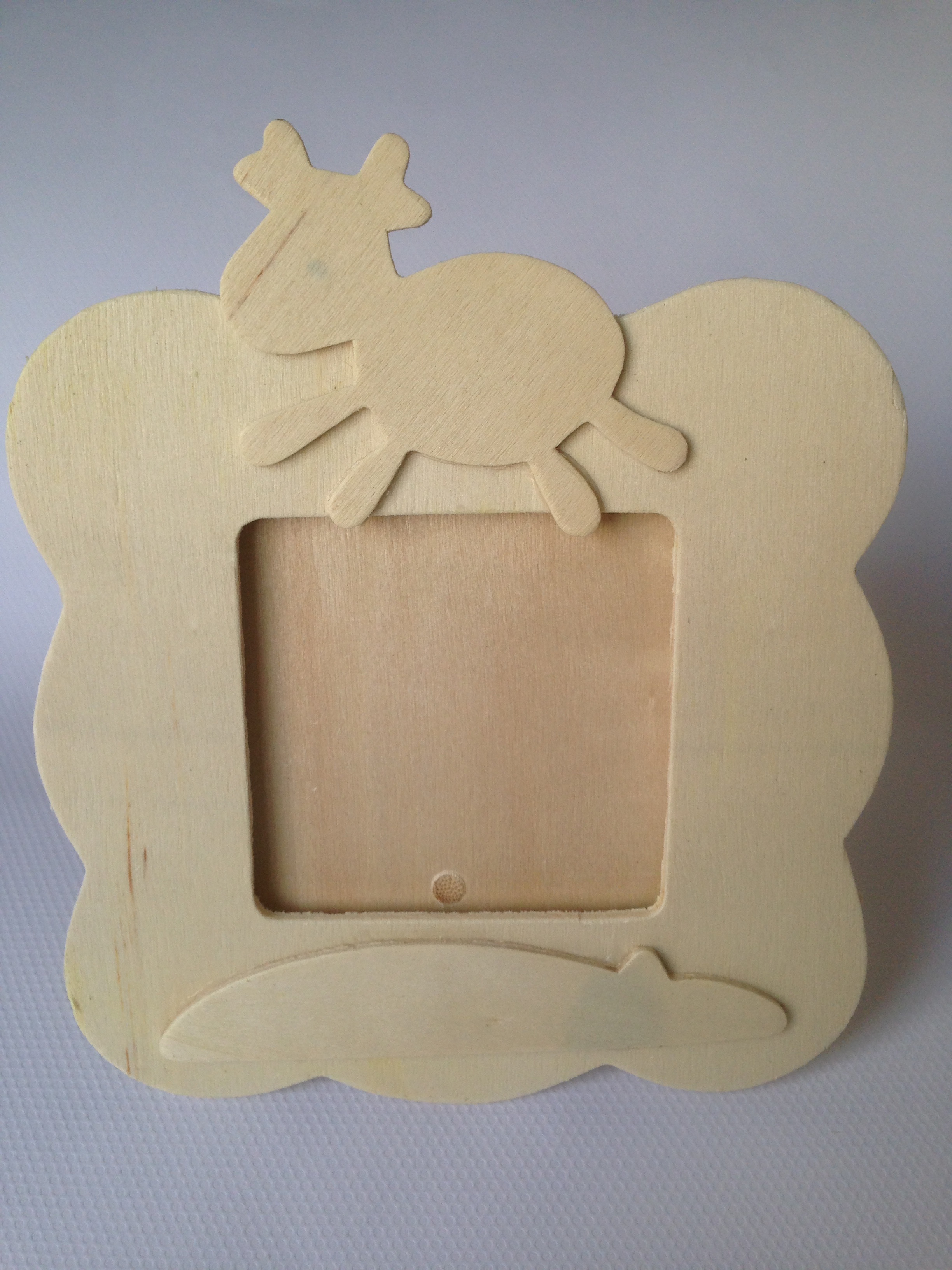 手工diy夹板木动物贴片相框美劳幼教雪花珍珠彩泥捏塑模型