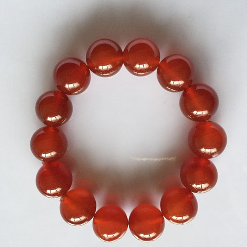 天然红玛瑙手串珠串男女款手链玛瑙8-20MM本命年玉石手串情侣饰品