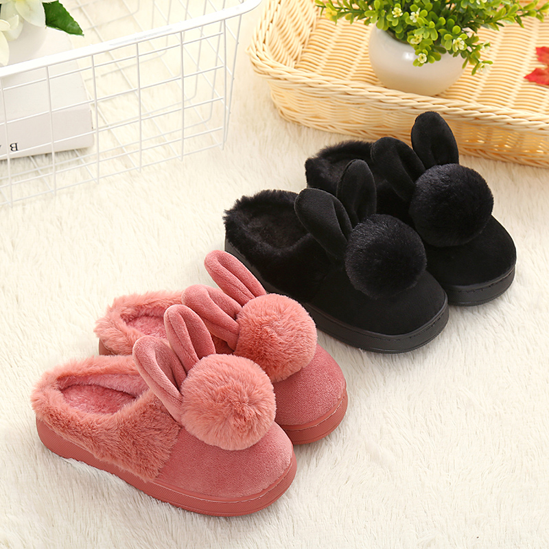 Chaussons enfants en coton pour hiver - semelle plastique - Ref 1009439 Image 1