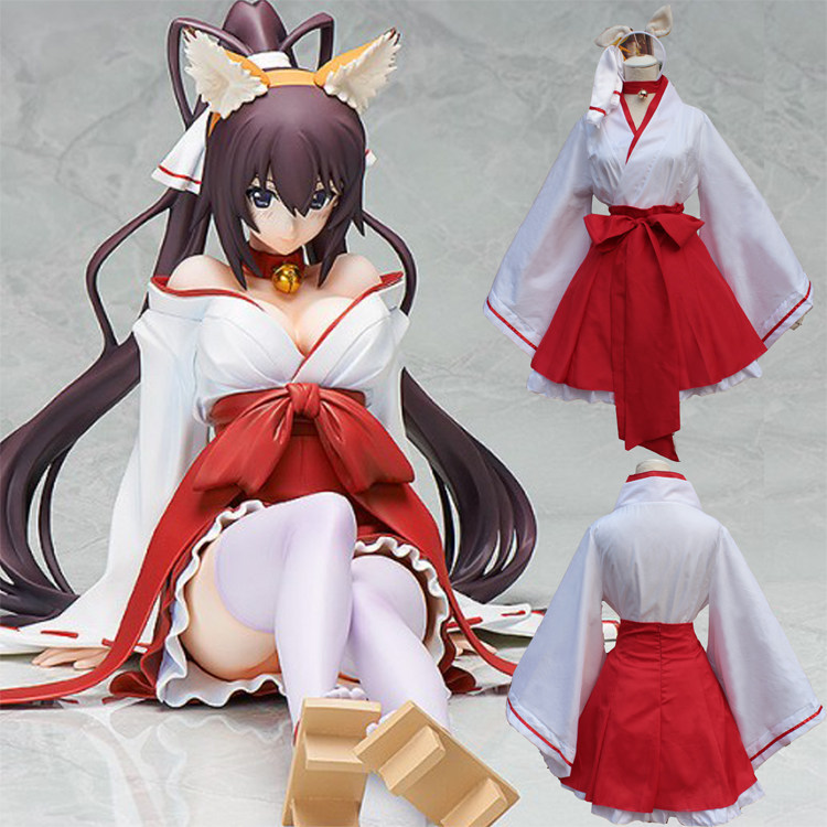 现货freeing infinite stratos篠之之箒 狐巫女cosplay和服女仆装