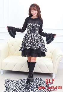 ╋魔叹╋ GLP 甜美洛丽塔LOLITA长袖衬衣+抹胸高腰裙 套裙 81175