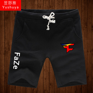 CSGO夏季 子队服男士 沙滩裤 运动休闲裤 夏 FaZe战队短裤 短卫裤 五分裤