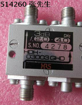 HRS HDH-03003GHD 2-4GHz SMA RF 3dB 90度电桥 90度功率功分器