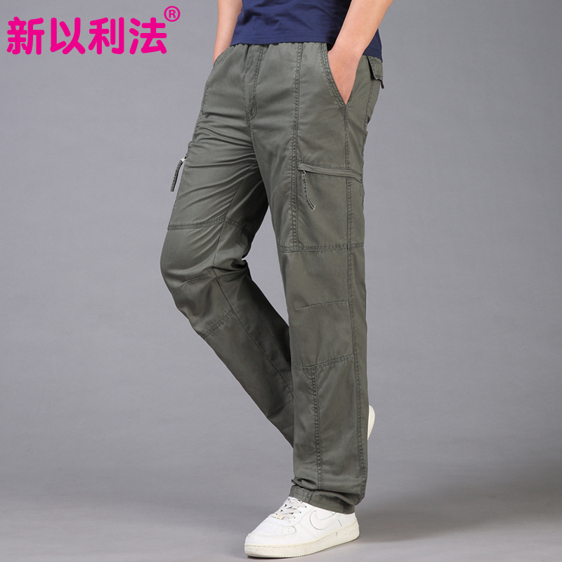 直筒运动长裤春季户外休闲裤男宽松工装裤男裤多口袋裤子纯棉在类目 男装, 休闲裤中 - 来自Buy2taobao.com提供专业的淘宝代购服务