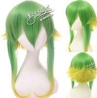 Cosplay tóc giả màu vàng xanh gradient cỏ xanh gradient Vocaloid V nhà hoa trà Gumi tạo kiểu - Cosplay cosplay pokemon