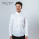 Allenove九点钟男士 白衬衫 免烫高支牛津纺休闲扣领宽松口袋米兰