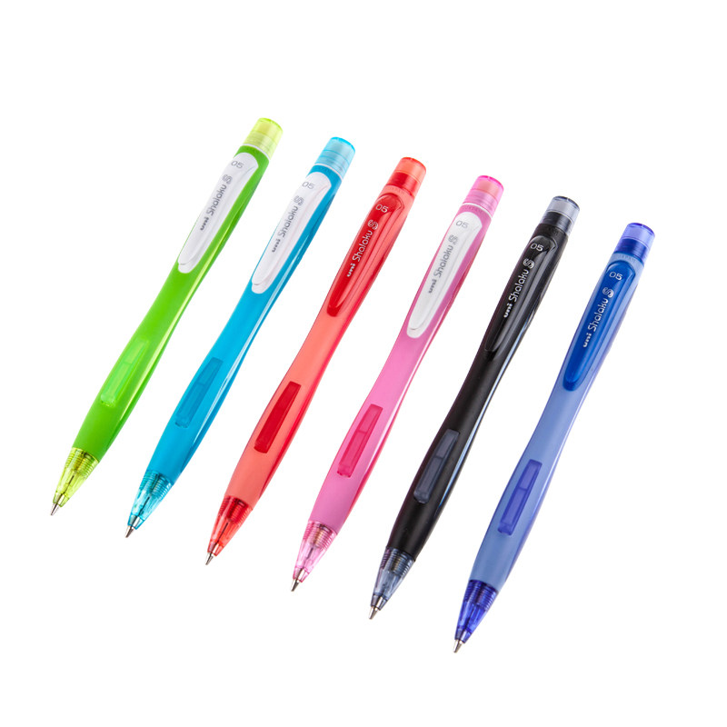 日本三菱uni自动铅笔m5-228彩色笔杆铅笔侧按0.5活动铅笔满95包邮